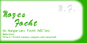 mozes focht business card